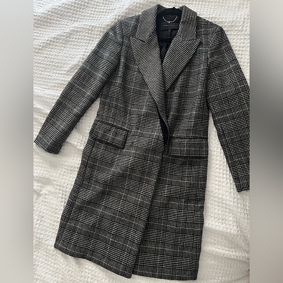 BCBG MAX AXAZRIA Valentina Glen Plaid Coat Size XS - Picture 2 of 7